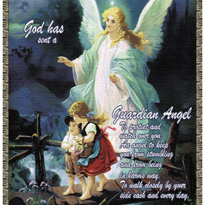 "God has sent a Guardian Angel to protect and watch over you; An angelt o keep you from stumbling and from being in harmns way. To walk closey by your side each and every day."
